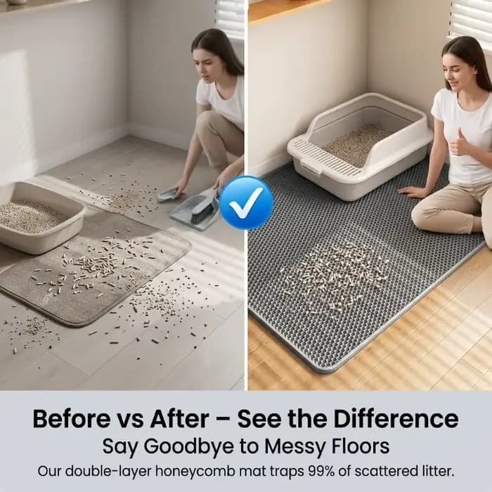 Tapis de litière pour chat extra large