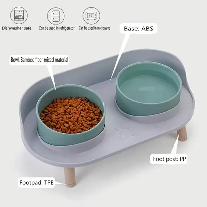 Double bol de sécurité pour chat