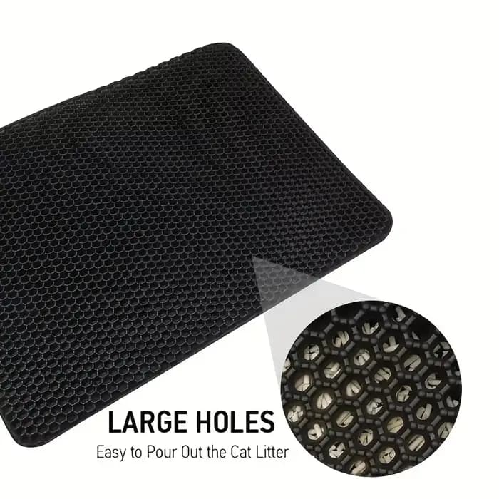 Tapis à litière pour chat double couche doux