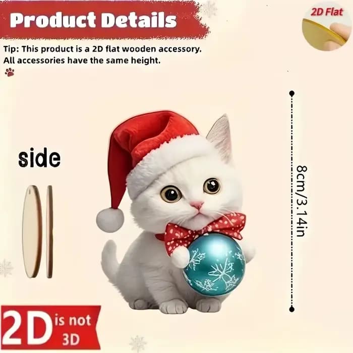 Décorations d'arbre à chat de noël