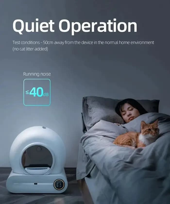 Tonepie 65L bac à litière automatique intelligent pour chat autonettoyant bac