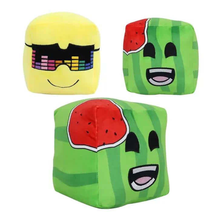Jouets en peluche ensoleillé et melon