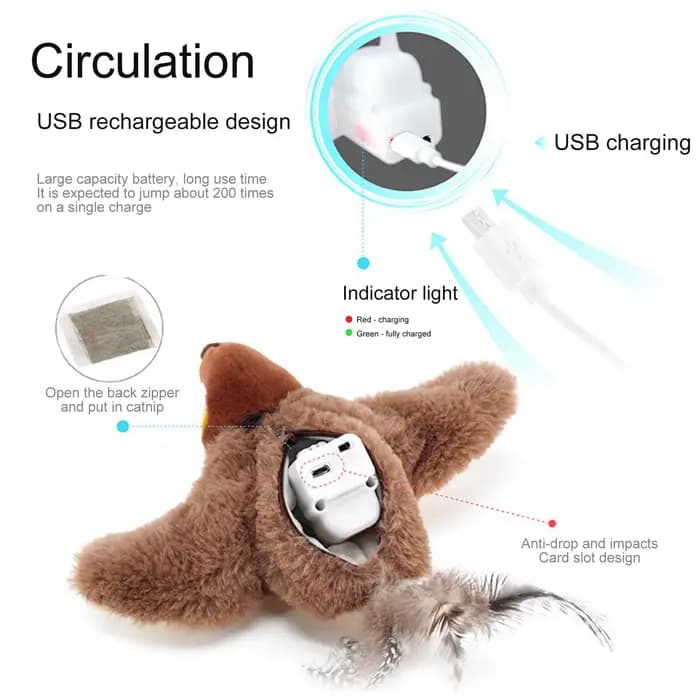 Jouet en peluche pour chat