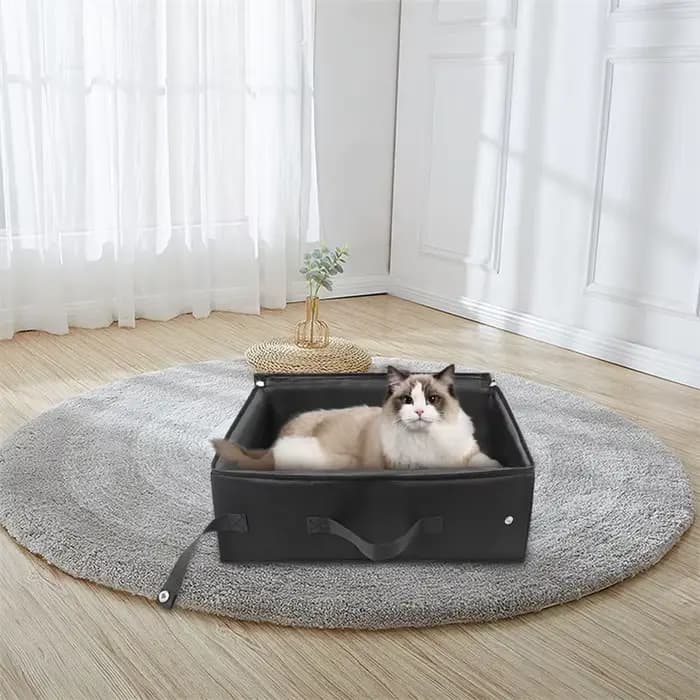 Bac à litière pliable pour chat en plein air