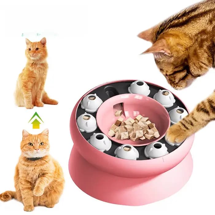 Jouets pour chats, bol à alimentation lente interactif