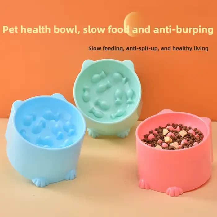 Bol de nourriture lente pour chat