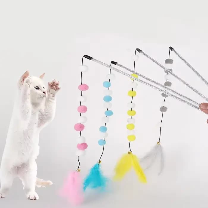 Jouet coule en boule de laine pour chat