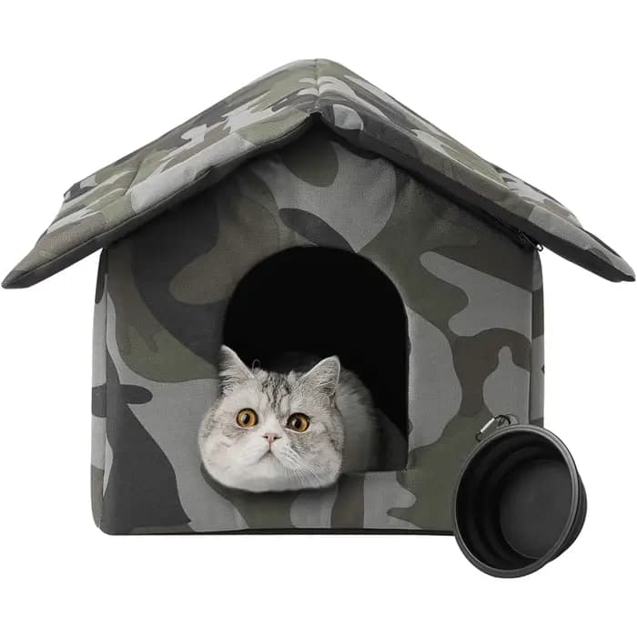Maison d'extérieur pliable pour chat
