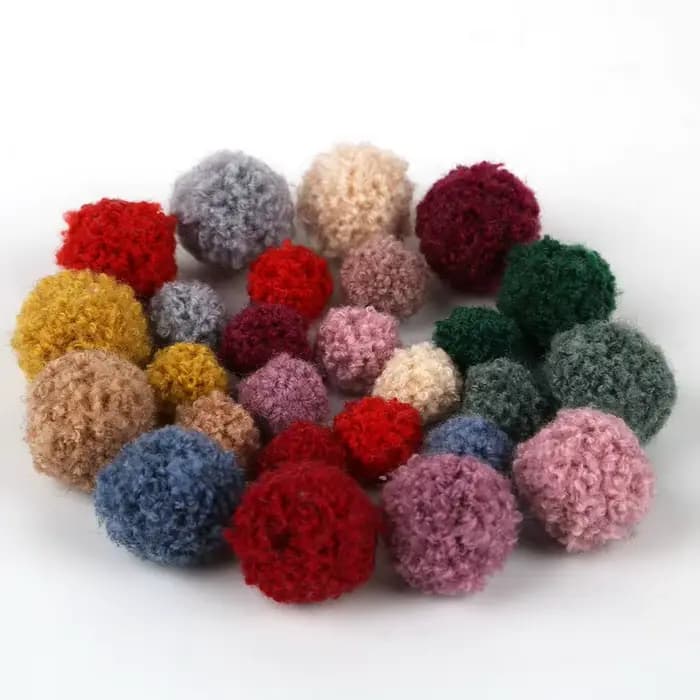 Pompon doux 15/20mm, 10 pièces/lot