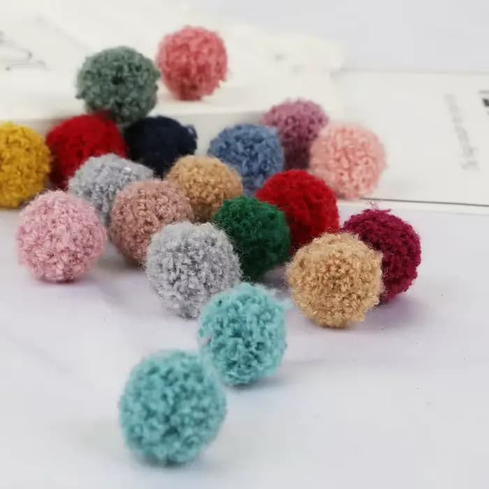 Pompon doux 15/20mm, 10 pièces/lot