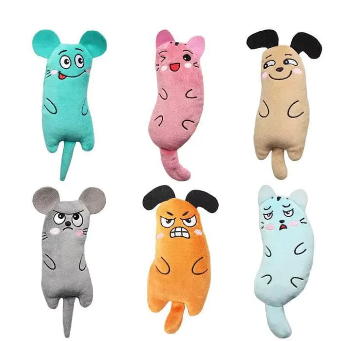 Jouet drôle en peluche brodé d'herbe à chat pour chat