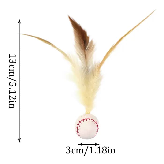 Jouets interactifs de balle de plumes de chat