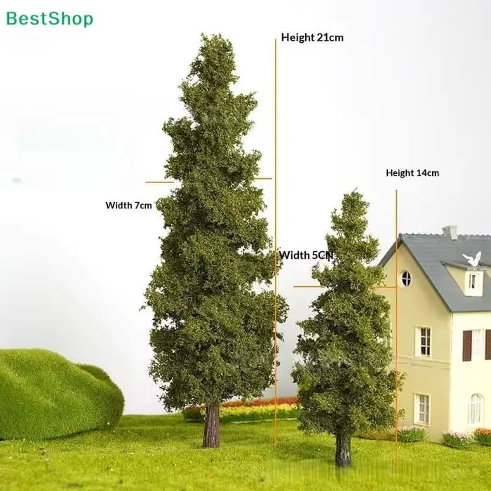 〔R〕Ensemble de piniers miniatures de 14-21 cm : Arbres réalistes pour diorama
