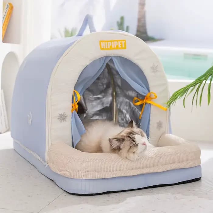 Litière pour chat semi-fermée