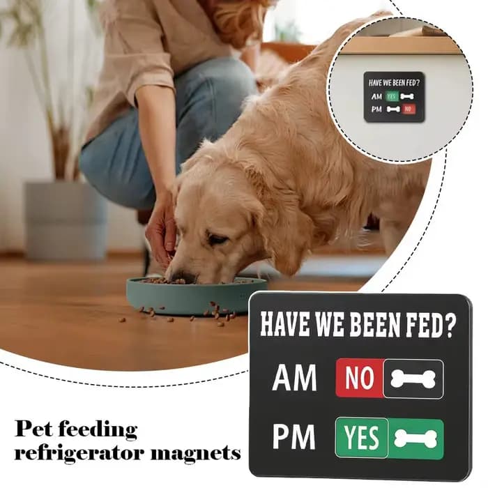 Panneau de rappel d'alimentation pour animaux de compagnie