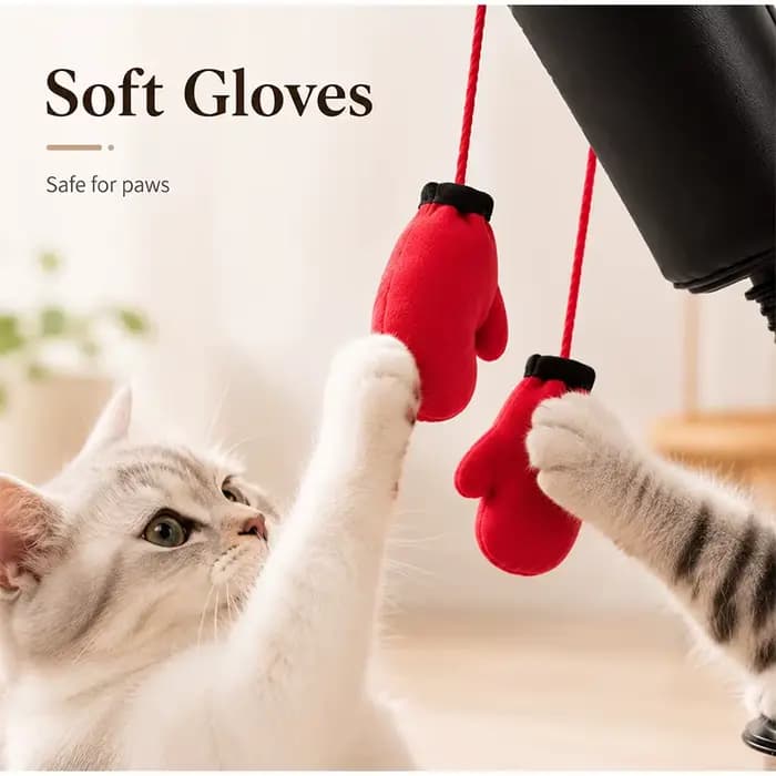 Jouet interactif de boxe pour chat