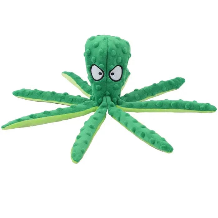 Jouet en peluche pieuvre mignon pour chien, jouet à mâcher couineur durable, jouet interactif de puzzle pour la dentition, pour petits et moyens chiens, chats, fournitures pour animaux de compagnie