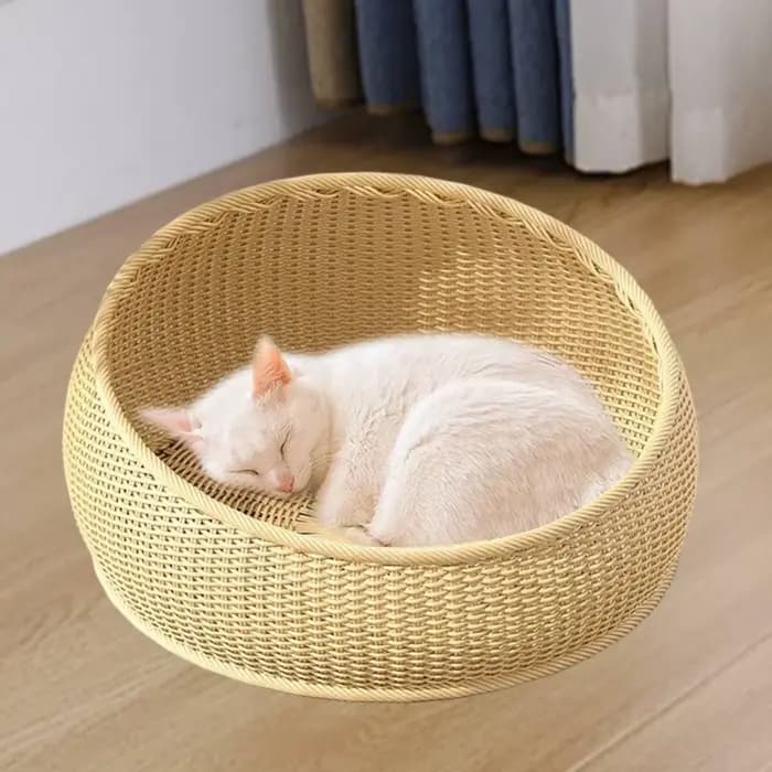 Lit pour chat en osier