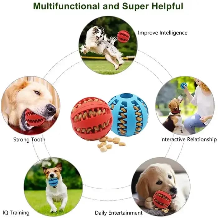 Balle à mâcher en silicone pour petits chiens