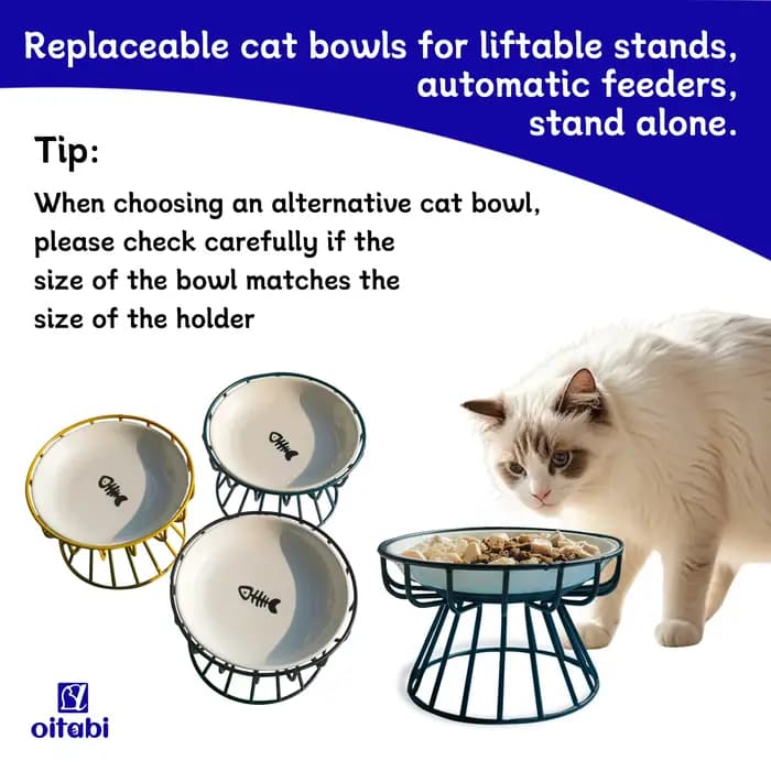 Oitabi 3 pièces bol de nourriture pour chat
