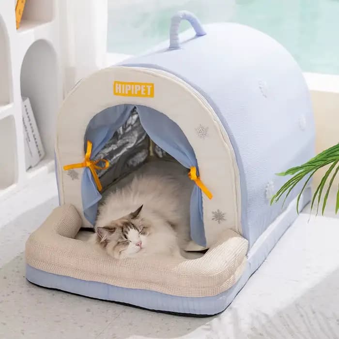 Litière pour chat semi-fermée