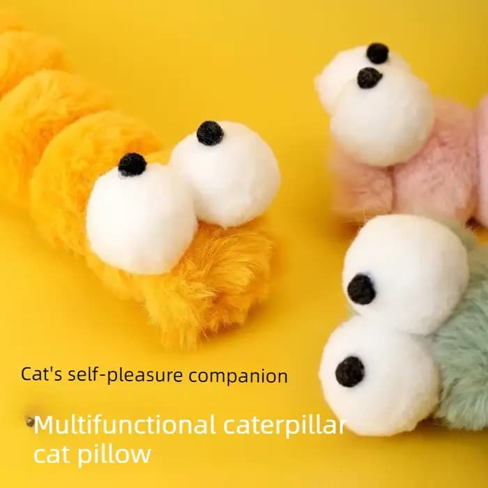 Jouet à mâcher en peluche pour chat, bâton de morsure douce, herbe-aux-chats, chaton, coussin, chenille, oreiller, bâton Teaser, fournitures de jouets interactifs pour chat