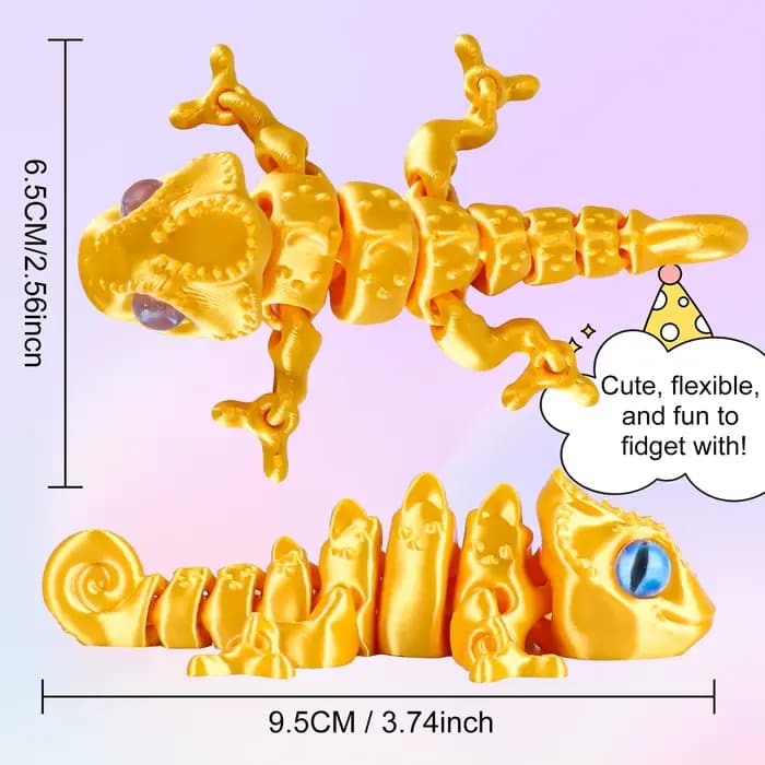 Jouet lézard caméléon imprimé en 3D
