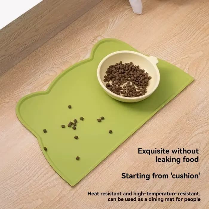 Tapis d'alimentation antidérapant en Silicone pour animaux de compagnie