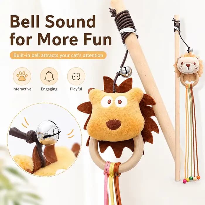 Jouet interactif en bois pour chat