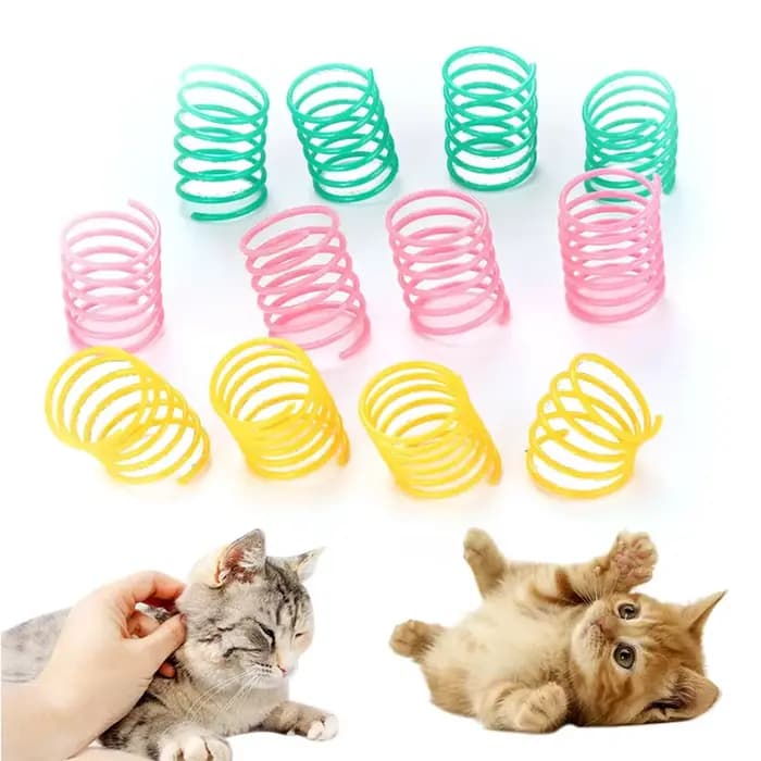 Bobine de chaton ressorts en spirale jouets pour chat jauge interactive jouet de printemps
