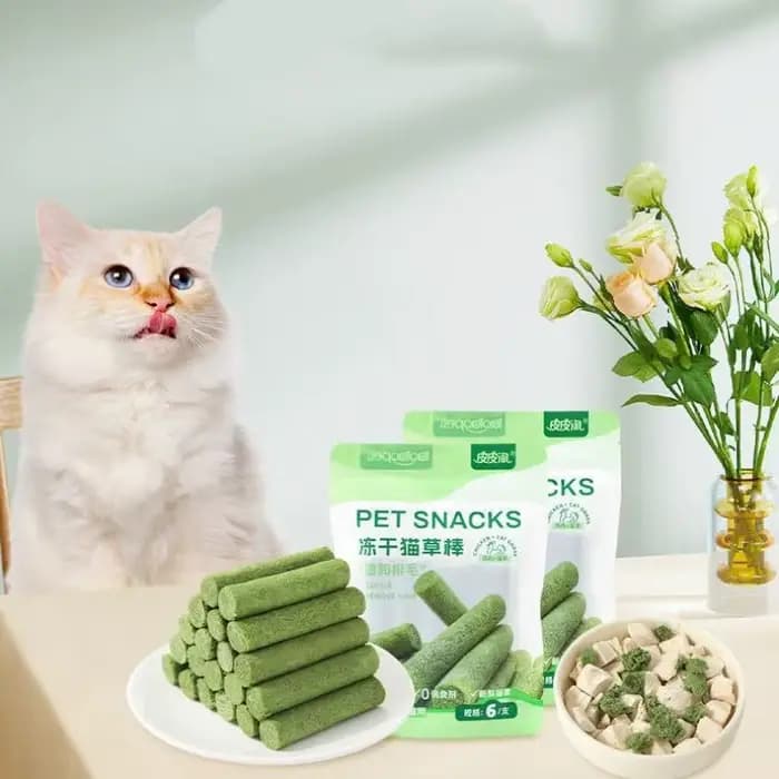 Bâtonnets de herbe à chat séchée