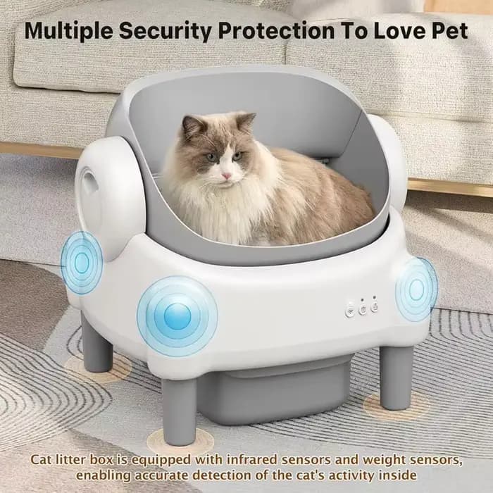 Bac à litière intelligent pour chat