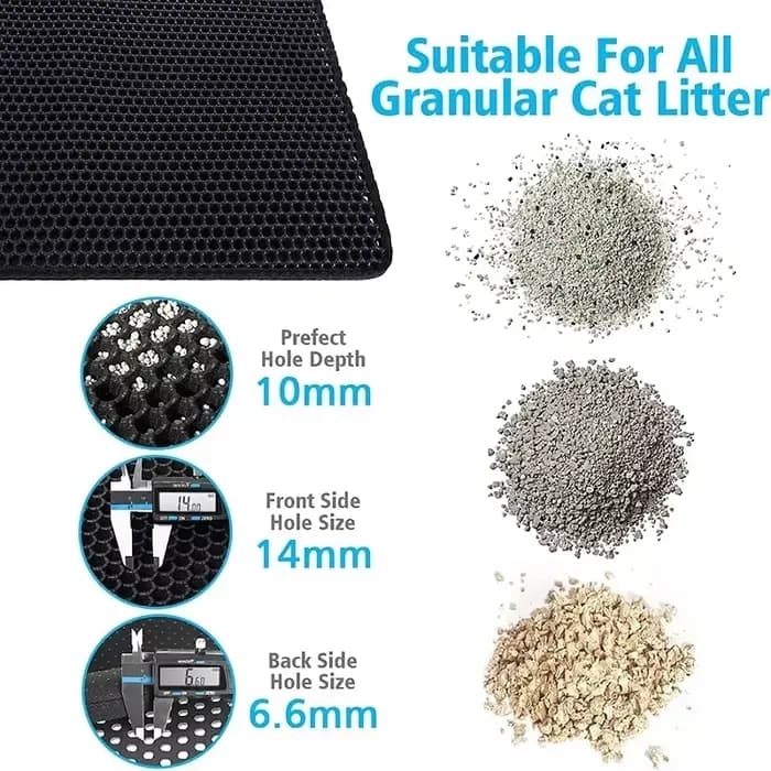 Tapis de litière pour chat antidérapant