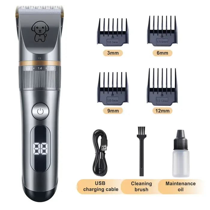 Kit de toilettage silencieux avec peigne pour chat