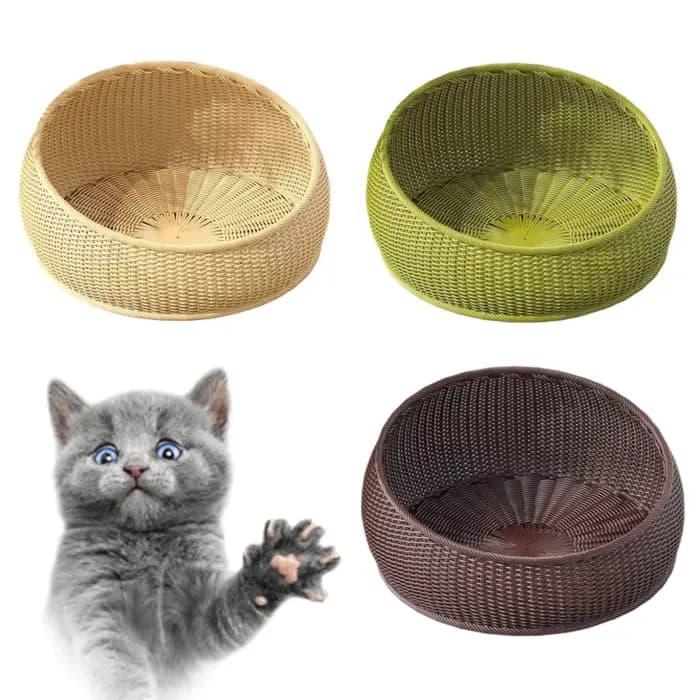 Lit pour chat en osier