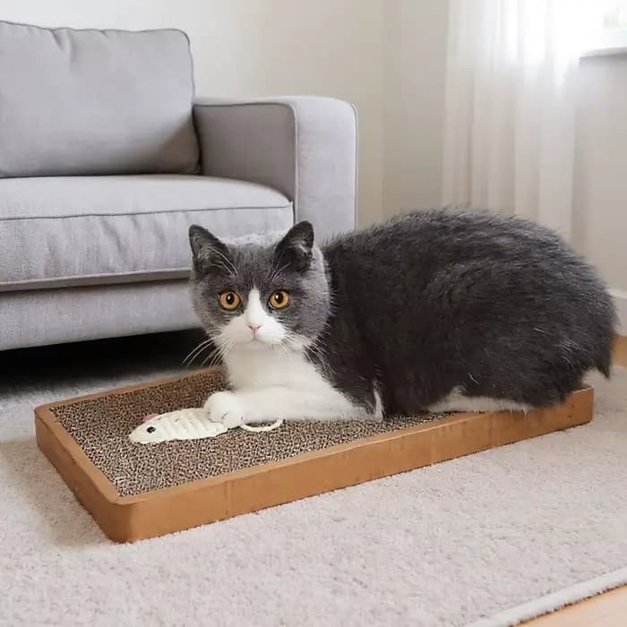1 ensemble de grattoir pour chat, tampon à gratter d'intérieur et poteaux à gratter, jouets idéaux pour l'entretien des griffes