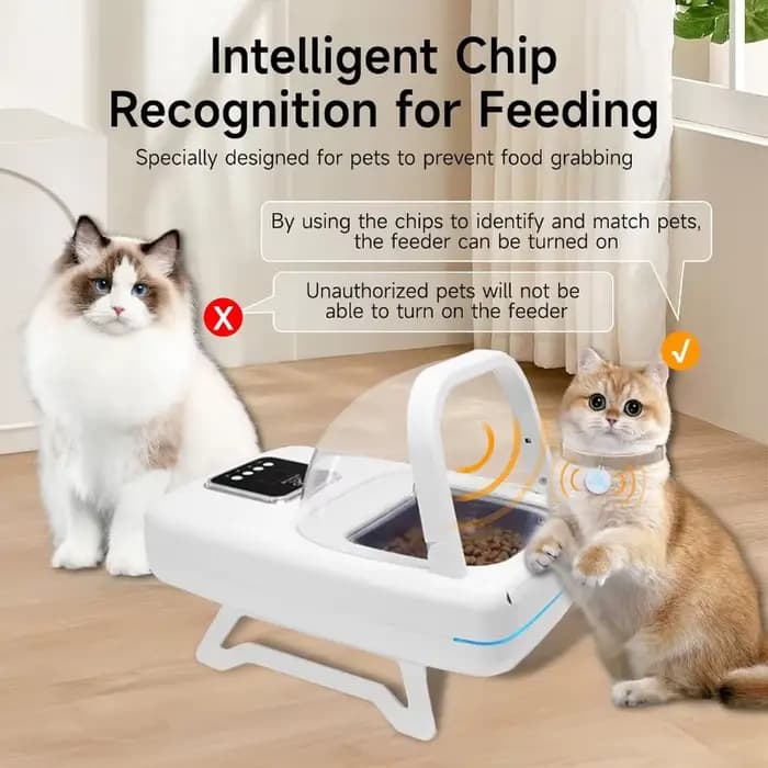 Distributeur automatique de nourriture pour animaux de compagnie avec capteur de collier