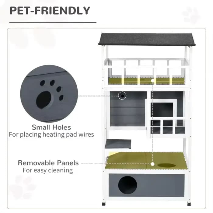 Maison pour chat d'extérieur en bois