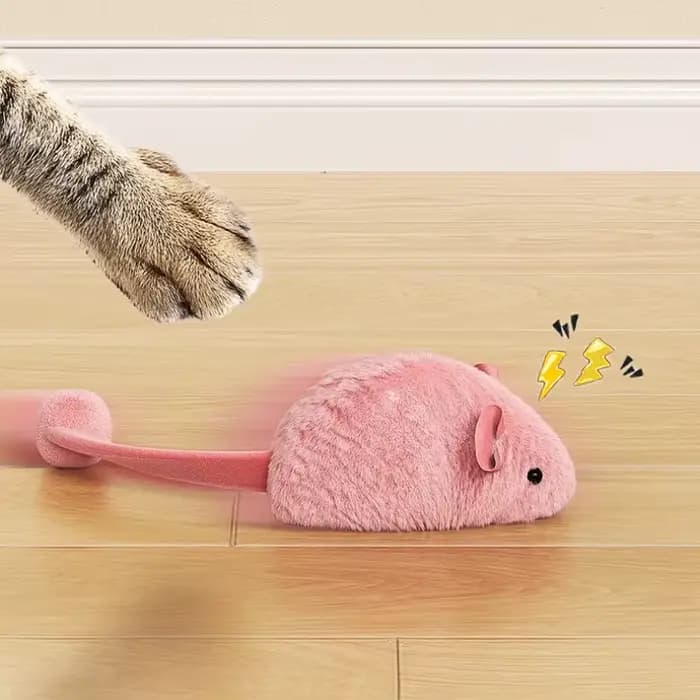 Nouveau souris interactive en peluche chat à mâcher jouets ennui interactif