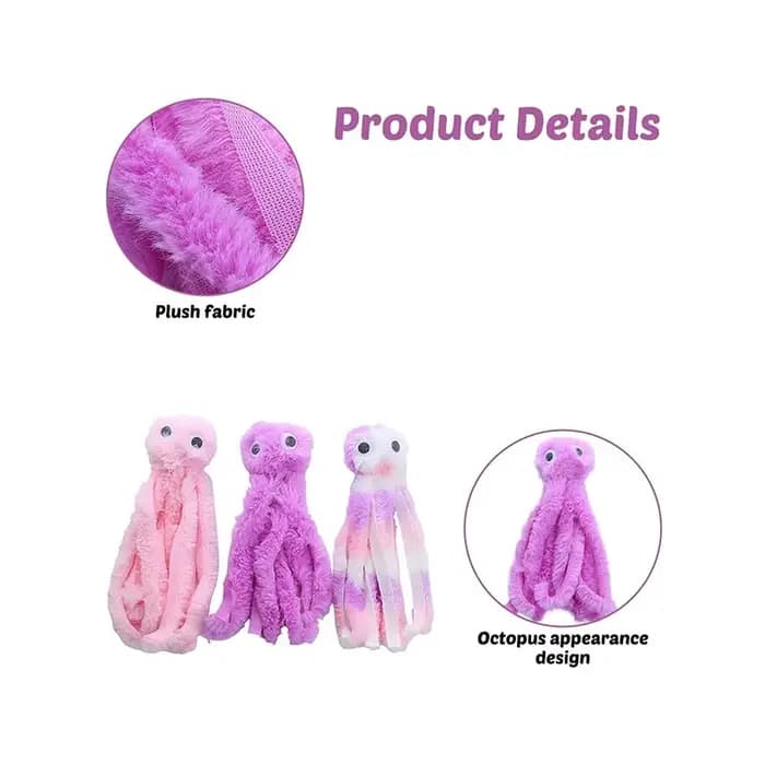 Jouets pour chat en forme de pieuvre mignons pour chatons et jeunes chats