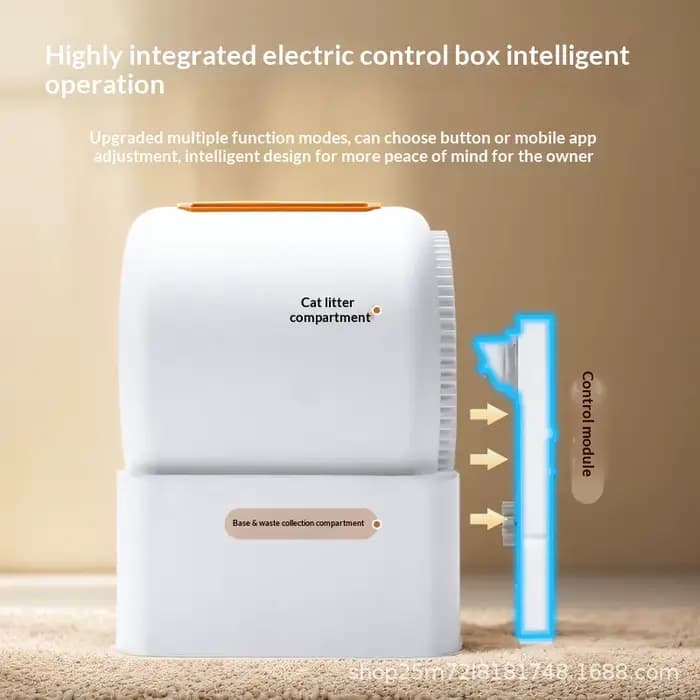 Bac à litière pour chat intelligent à nettoyage automatique