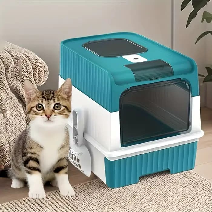 Bac à litière pour chat entièrement fermé