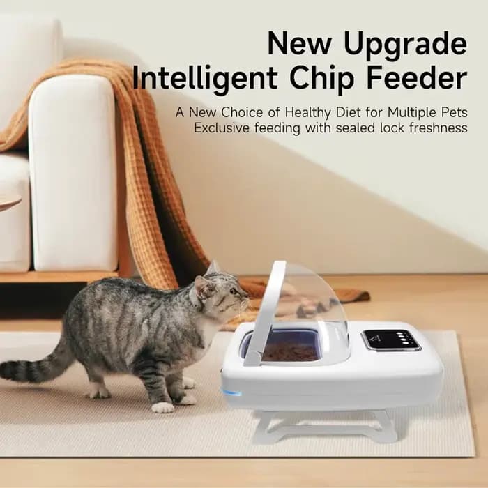 Distributeur automatique de nourriture pour animaux de compagnie avec capteur de collier