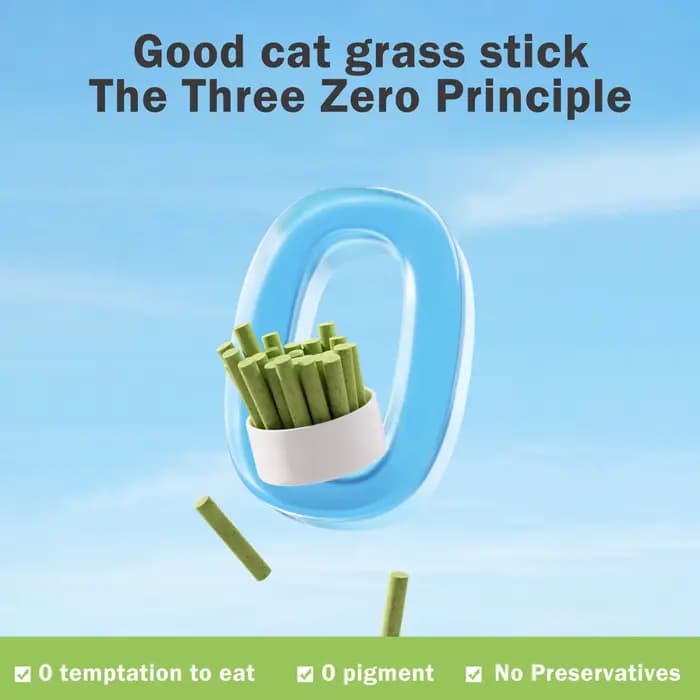 Bâtonnets de herbe pour chat lyophilisés
