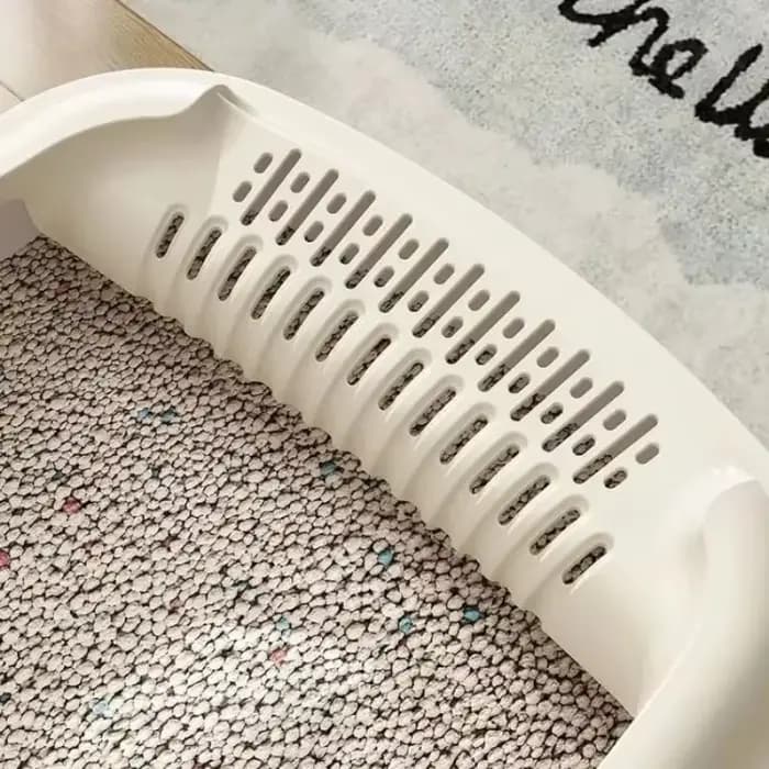 Bac à litière anti-éclaboussures pour chat