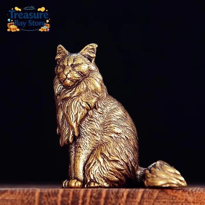 Figurines miniatures Maine Coon en laiton