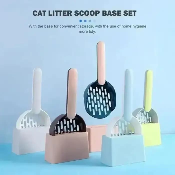 Pelle à litière pour chat avec support