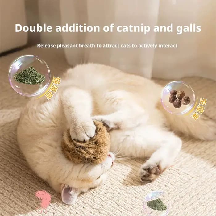 Jouet pour chat en boule de poils de lapin
