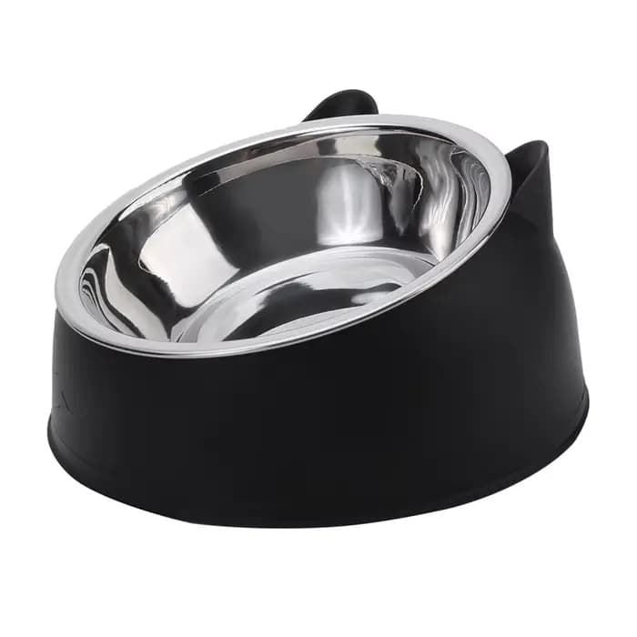 1 Bol pour chat incliné en acier inoxydable