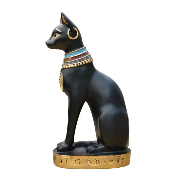 Ornement de statue de déesse de chat égyptien vintage